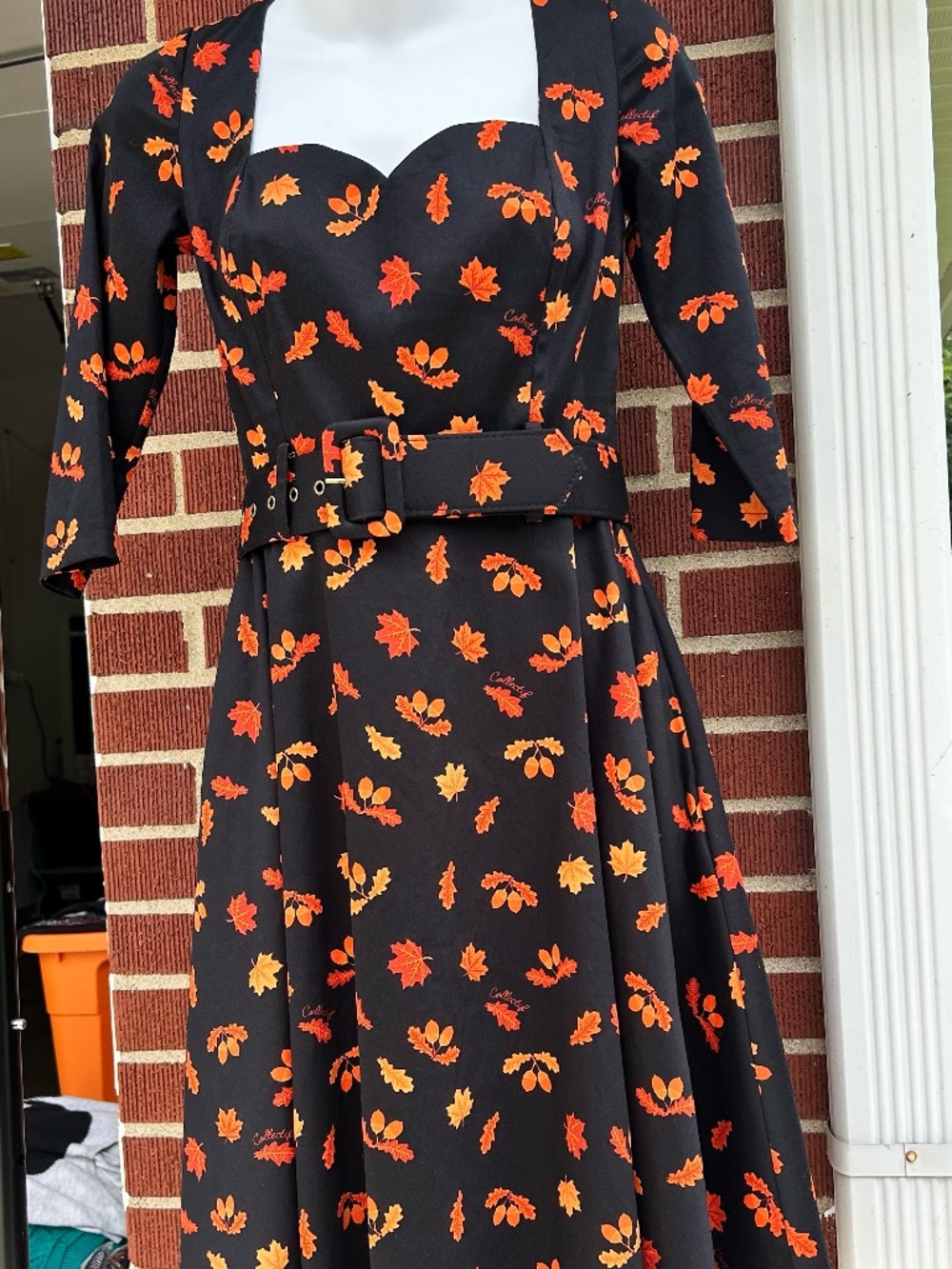 Collectif Eliana Acorn Swing Dress XS NWT